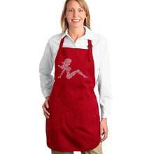 Load image into Gallery viewer, Mudflap Girl Keep on Truckin -  Full Length Word Art Apron