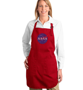 NASA's Most Notable Missions - Full Length Word Art Apron