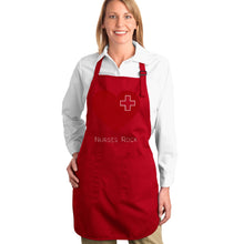 Load image into Gallery viewer, Nurses Rock - Full Length Word Art Apron