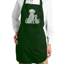 Load image into Gallery viewer, Dogs and Cats  - Full Length Word Art Apron