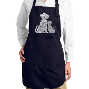 Dogs and Cats  - Full Length Word Art Apron