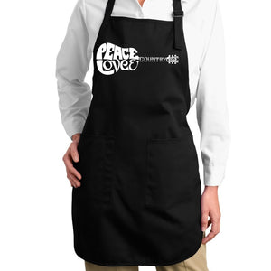 Peace Love Country  - Full Length Word Art Apron