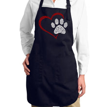 Load image into Gallery viewer, Paw Heart - Full Length Word Art Apron