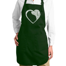 Load image into Gallery viewer, Dog Heart - Full Length Word Art Apron