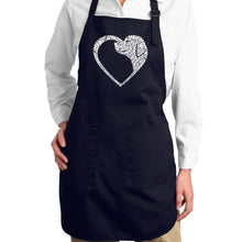 Load image into Gallery viewer, Dog Heart - Full Length Word Art Apron