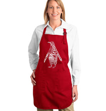 Load image into Gallery viewer, Penguin -  Full Length Word Art Apron