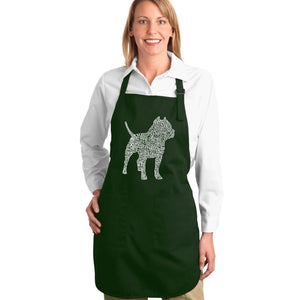 Pitbull -  Full Length Word Art Apron