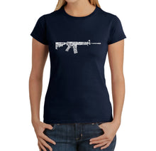Load image into Gallery viewer, AR15 2nd Amendment Word Art - Women&#39;s Word Art T-Shirt