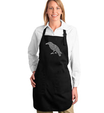Load image into Gallery viewer, Edgar Allan Poe&#39;s The Raven - Full Length Word Art Apron
