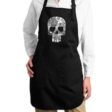 Load image into Gallery viewer, Rock n Roll Skull - Full Length Word Art Apron