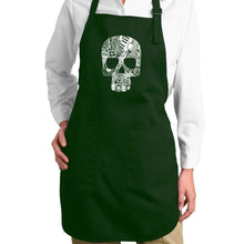 Load image into Gallery viewer, Rock n Roll Skull - Full Length Word Art Apron