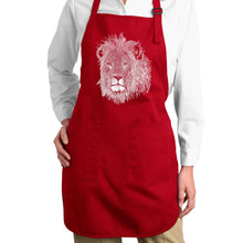 Load image into Gallery viewer, Lion  - Full Length Word Art Apron