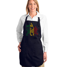 Load image into Gallery viewer, One Love Rasta Lion - Full Length Word Art Apron