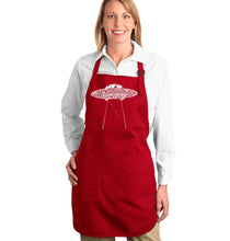 Load image into Gallery viewer, Flying Saucer UFO - Full Length Word Art Apron