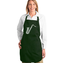 Load image into Gallery viewer, Sax - Full Length Word Art Apron