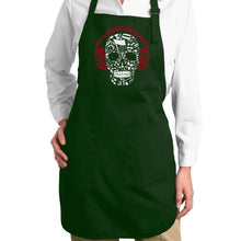 Load image into Gallery viewer, Music Notes Skull  - Full Length Word Art Apron