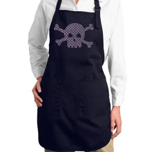 Load image into Gallery viewer, XOXO Skull  - Full Length Word Art Apron
