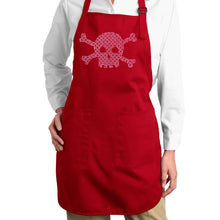 Load image into Gallery viewer, XOXO Skull  - Full Length Word Art Apron