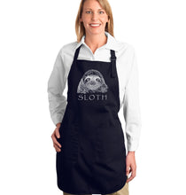 Load image into Gallery viewer, Sloth - Full Length Word Art Apron