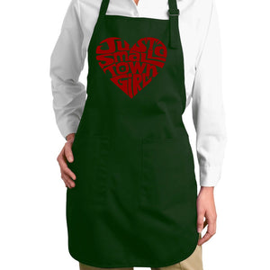 Just a Small Town Girl  - Full Length Word Art Apron