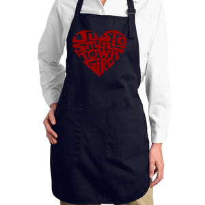 Just a Small Town Girl  - Full Length Word Art Apron