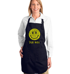 Dead Inside Smile - Full Length Word Art Apron