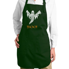 Load image into Gallery viewer, Halloween Ghost - Full Length Word Art Apron