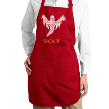 Load image into Gallery viewer, Halloween Ghost - Full Length Word Art Apron