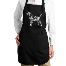 Load image into Gallery viewer, Dog Paw Prints  - Full Length Word Art Apron
