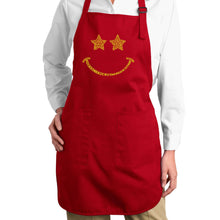 Load image into Gallery viewer, Rockstar Smiley  - Full Length Word Art Apron