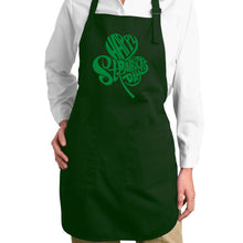 Load image into Gallery viewer, St Patricks Day Shamrock  - Full Length Word Art Apron