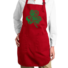 Load image into Gallery viewer, St Patricks Day Shamrock  - Full Length Word Art Apron