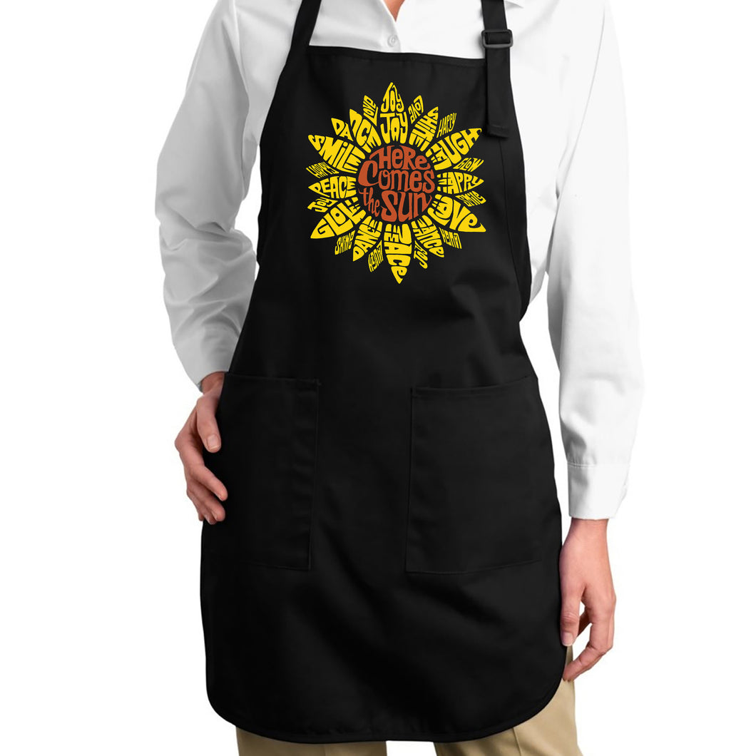 Sunflower  - Full Length Word Art Apron