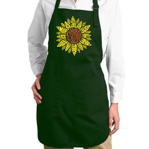 Sunflower  - Full Length Word Art Apron