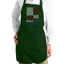 Load image into Gallery viewer, Support our Troops  - Full Length Word Art Apron
