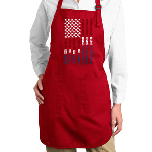 Support our Troops  - Full Length Word Art Apron