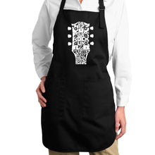 Load image into Gallery viewer, Guitar Head Music Genres  - Full Length Word Art Apron