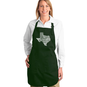 The Great State of Texas - Full Length Word Art Apron