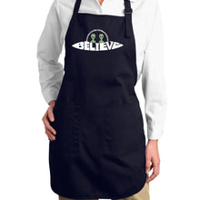 Load image into Gallery viewer, Believe UFO - Full Length Word Art Apron