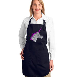 Unicorn - Full Length Word Art Apron