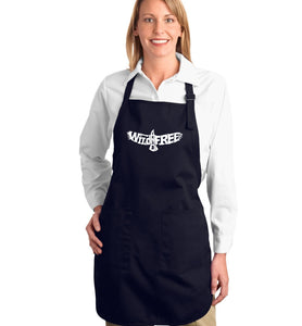 Wild and Free Eagle - Full Length Word Art Apron