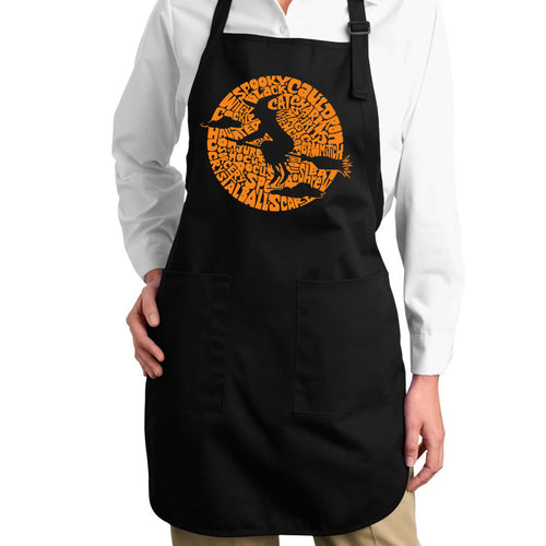 Spooky Witch  - Full Length Word Art Apron
