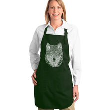 Load image into Gallery viewer, Wolf - Full Length Word Art Apron