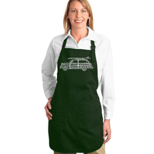 Load image into Gallery viewer, Classic Surf Songs Woody - Full Length Word Art Apron