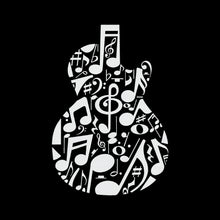 Load image into Gallery viewer, Music Notes Guitar - Women&#39;s Word Art V-Neck T-Shirt