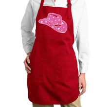 Load image into Gallery viewer, Cowgirl Hat - Full Length Word Art Apron