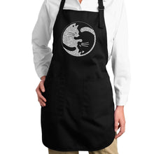 Load image into Gallery viewer, Yin Yang Cat  - Full Length Word Art Apron