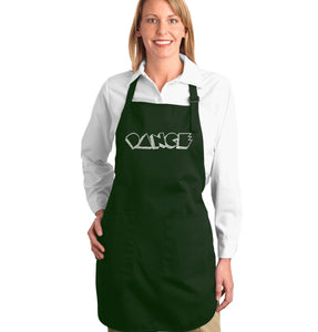 DIFFERENT STYLES OF DANCE - Full Length Word Art Apron