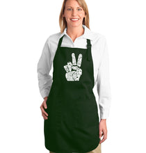Load image into Gallery viewer, PEACE FINGERS - Full Length Word Art Apron