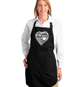 LOVE IN 44 DIFFERENT LANGUAGES - Full Length Word Art Apron